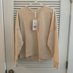 NWT Fabletics Oatmeal/Cream Sweatshirt/Pullover